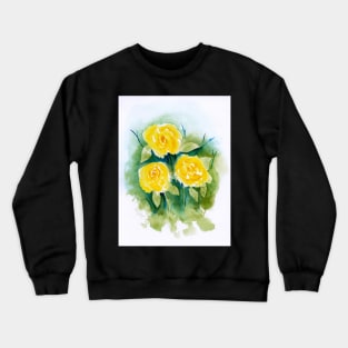 Loose Roses 3 - Yellow Roses Crewneck Sweatshirt